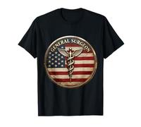 Badge Chirurgien général Patriotique américain Caducée T-Shirt