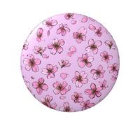 Badge circulaire imprimé fleur de cerisier de dessin animé, robuste et durable, parfait pour les cadeaux personnalisés et la décoration de vêtements, One Size