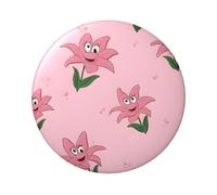 Badge circulaire imprimé fleur de lys de dessin animé, robuste et durable, parfait pour les cadeaux personnalisés et la décoration de vêtements, One Size
