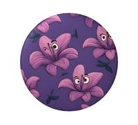 Badge circulaire imprimé fleur de lys de dessin animé, robuste et durable, parfait pour les cadeaux personnalisés et la décoration de vêtements, One Size