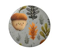 Badge circulaire imprimé gland de dessin animé, robuste et durable, parfait pour les cadeaux personnalisés et la décoration de vêtements, One Size