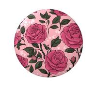 Badge circulaire imprimé rose de dessin animé, robuste et durable, parfait pour les cadeaux personnalisés et la décoration de vêtements, One Size