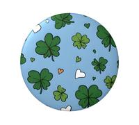 Badge circulaire imprimé trèfle en forme de cœur, robuste et durable, parfait pour les cadeaux personnalisés et la décoration de vêtements, One Size