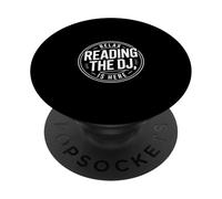 Badge Circulaire « The DJ is Here » avec Inscription « Dad Mom » PopSockets PopGrip Adhésif