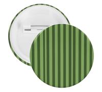 Badge classique en fer blanc rayé vert - Broche ronde personnalisée - Grand bouton artisanal - Convient pour les enseignants, les infirmières, les médecins, le personnel, les cadeaux de fête, 12PCS