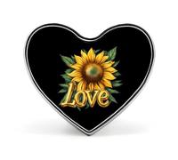 Badge commémoratif unisexe en métal avec cœur « J'aime l'herbe » - Broche à revers - Accessoire pour sac à dos, mariage