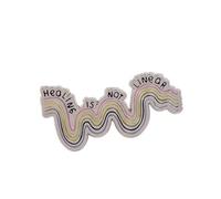 Badge créatif en métal avec citations amusantes - Design unique pour accessoires de mode et styles individuels - Épinglette créative