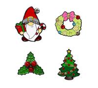 Badge d ' arbre de Noël incrusté de étincelants, ensemble de broches en alliage robuste pour cadeaux et décorations, badges de à
