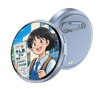 Badge D'affichage Numérique, Broche LED Électronique en Fer Blanc 2 Pouces | Écran Tactile HD IPS, Lecture par Défilement, 26 G, Portable, Appareil D'animation D'album Photo, Idéal pour Un Événement,