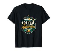 Badge de Camping « Get Lost in The Right Direction » T-Shirt