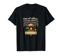 Badge de Camping « Out of Office Enter Wilderness » T-Shirt