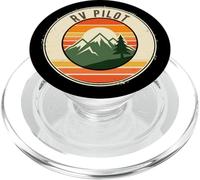 Badge de Camping Vintage avec Inscription Happy RV Owner PopSockets PopGrip pour MagSafe