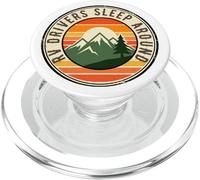 Badge de Camping Vintage avec Inscription Happy RV Owner PopSockets PopGrip pour MagSafe