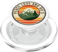 Badge de Camping Vintage avec Inscription Happy RV Owner PopSockets PopGrip pour MagSafe