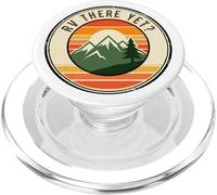 Badge de Camping Vintage avec Inscription Happy RV Owner PopSockets PopGrip pour MagSafe