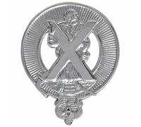Badge de casquette écossais - Badge Glengarry en étain fabriqué à la main avec finition argent antique, parfait pour les épingles à kilt, les broches, les couvre-chefs Highland - Marche et tenue