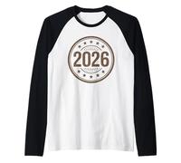 Badge de Chemise USA 2026 Patriotique rétro américain Manche Raglan
