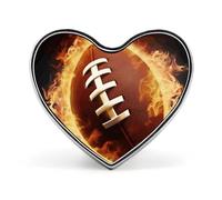 Badge de football américain flamboyant en forme de cœur, porte-badge d'identification mignon pour woker, broche en métal, épinglettes en forme de cœur d'amour pour homme et femme, cadeau de médecin