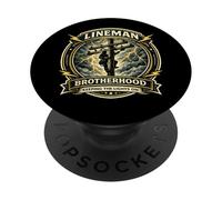 Badge de la Fraternité des monteurs de Lignes, gardant Les lumières allumées PopSockets PopGrip Adhésif