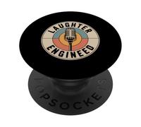 Badge de Microphone rétro Humoristique pour ingénieur du Rire PopSockets PopGrip Adhésif