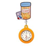 Badge de montre d'infirmière réglable avec clip de poche rétractable en fil métallique pour médecin, travailleurs de la santé, support de sablier avec cordon réglable