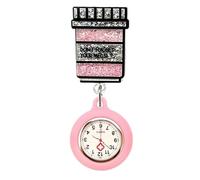 Badge de montre d'infirmière réglable avec clip de poche rétractable en fil métallique pour médecin, travailleurs de la santé, support de sablier avec cordon réglable