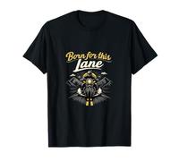 Badge de Motard Vintage Born for This Lane T-Shirt