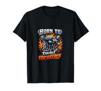 Badge de Motard Vintage Born to Twist Throttles T-Shirt