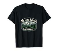Badge de Motard Vintage « Nothing Behind But Scenery » T-Shirt