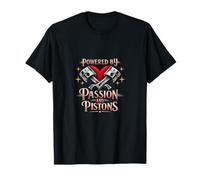 Badge de Motard Vintage Powered by Passion and Pistons T-Shirt