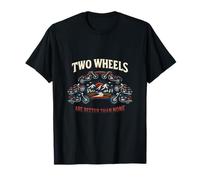 Badge de Motard Vintage « Two Wheels are Better Than No » T-Shirt