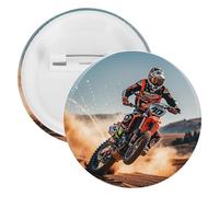 Badge de moto sport rond en métal, broche légère pour sac à dos, épingles à boutons tendance pour chemises, vestes, châle, manteau, unisexe, 20PCS, Fer blanc, épingles rondes en métal