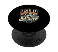 Badge de Photographie de randonnée « Did It for The Views » PopSockets PopGrip Adhésif