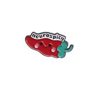 Badge de piments arc-en-ciel Kirsite robuste, broche pratique, ornement idéal pour les créateurs de tendances et les étudiants, broche de piments arc-en-ciel amusante