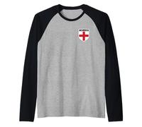 Badge de Poche avec Blason Classique du Drapeau de l'Angleterre Manche Raglan