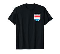 Badge de Poche Classique avec Drapeau luxembourgeois T-Shirt