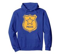 Badge de Police Officiel de shérif Sweat à Capuche, Unisexe pour Adultes, Bleu Royal, S