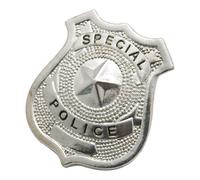 Badge de policier - Marque - Modèle - Métal - 7 cm - Argent