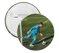 Badge de position de gardien de but en métal - Broche ronde légère pour sac à dos - Broche tendance pour chemises, vestes, châle, manteau - Unisexe, 20PCS, Fer blanc, épingles rondes en métal