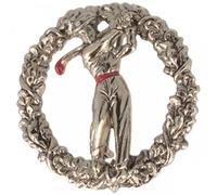 Badge de sport pour chapeau | Badge de chapeau | Badge - pour football, hockey sur glace, ski, golf ou voile 100 % laiton - Fabriqué en Allemagne - Argenté - One Size