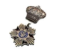 Badge de style antique pour collectionneur d'étoiles martiales - Broche pour les amateurs de martiaux et d'histoire - Emblèmes rétro, One Size, Comme décrit