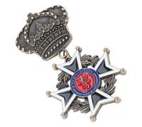 Badge de style antique pour collectionneur d'étoiles martiales - Broche pour les amateurs de martiaux et d'histoire - Emblèmes rétro, One Size, Comme décrit