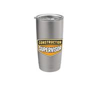 Badge de superviseur de la construction Équipe de supervision Gobelet isotherme en acier inoxydable double paroi