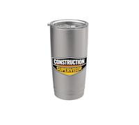 Badge de superviseur de la construction Équipe de supervision Gobelet isotherme en acier inoxydable double paroi
