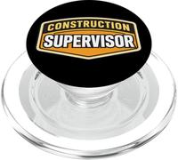 Badge de superviseur de la Construction Équipe de Supervision PopSockets PopGrip pour MagSafe