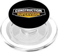 Badge de superviseur de la Construction Équipe de Supervision PopSockets PopGrip pour MagSafe