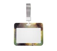 Badge de travail Panda mignon buvant du bubble tea, coque de protection coulissante horizontale avec fenêtre transparente