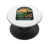 Badge de Voyage en Écosse de l'île de Skye Paysage Montagne PopSockets PopGrip Adhésif