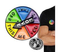 Badge d'épingle de roue, insigne de broche d'émail drôle | Broche d'émail de roulette spinner drôle avec pointe rotative d'amour - Plaque tournante, broche esthétique, roue couleur