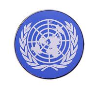 Badge des Nations Unies Broche en métal avec drapeau des Nations Unies